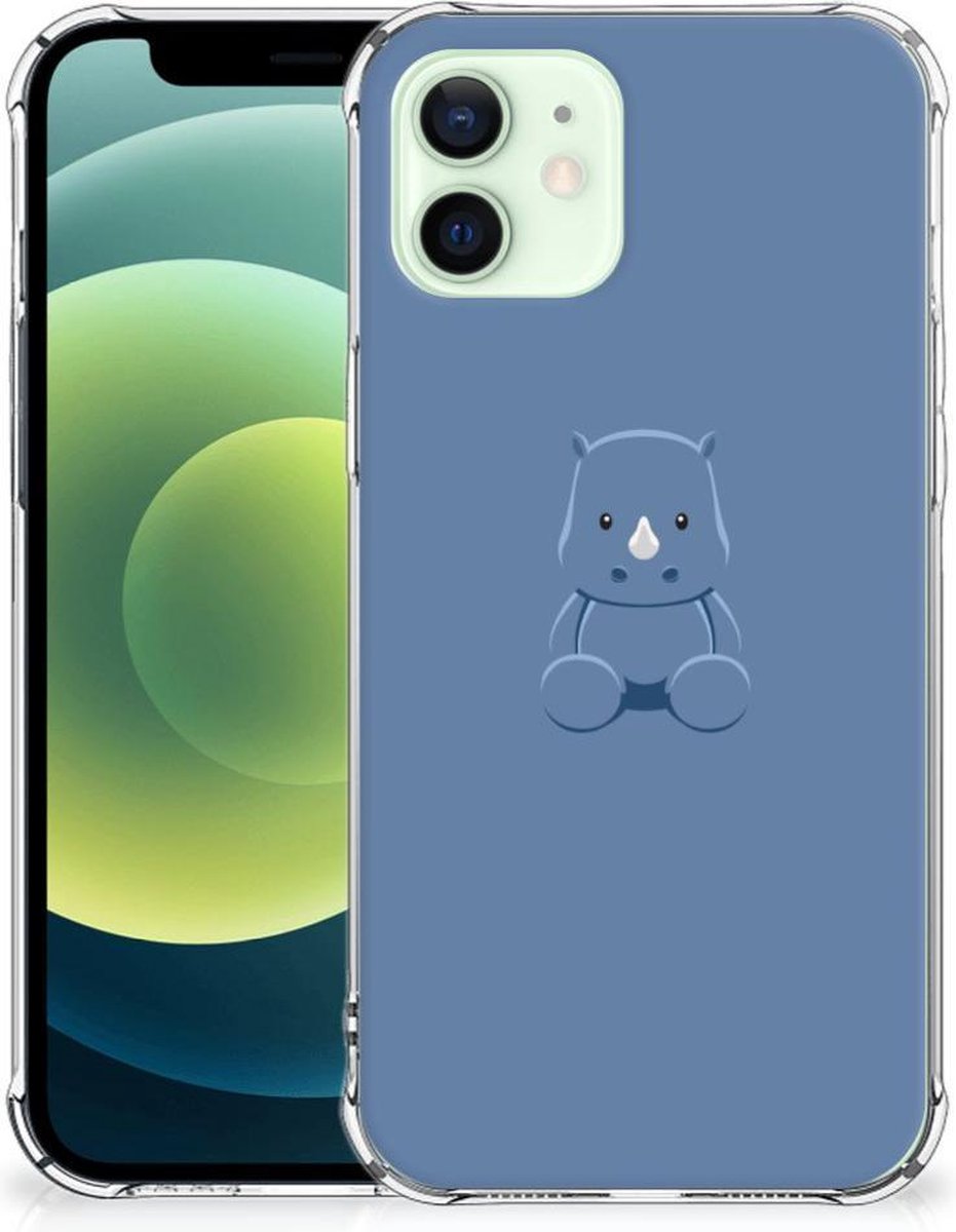 Back Cover voor iPhone 12 Mini Stevig Bumper Hoesje Baby Rhino