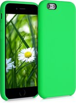 kwmobile telefoonhoesje voor Apple iPhone 6 / 6S - Hoesje met siliconen coating - Smartphone case in neon groen
