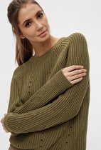 Objmaya L/s Knit Pullover Noos 23031734 Deep Lichen Green