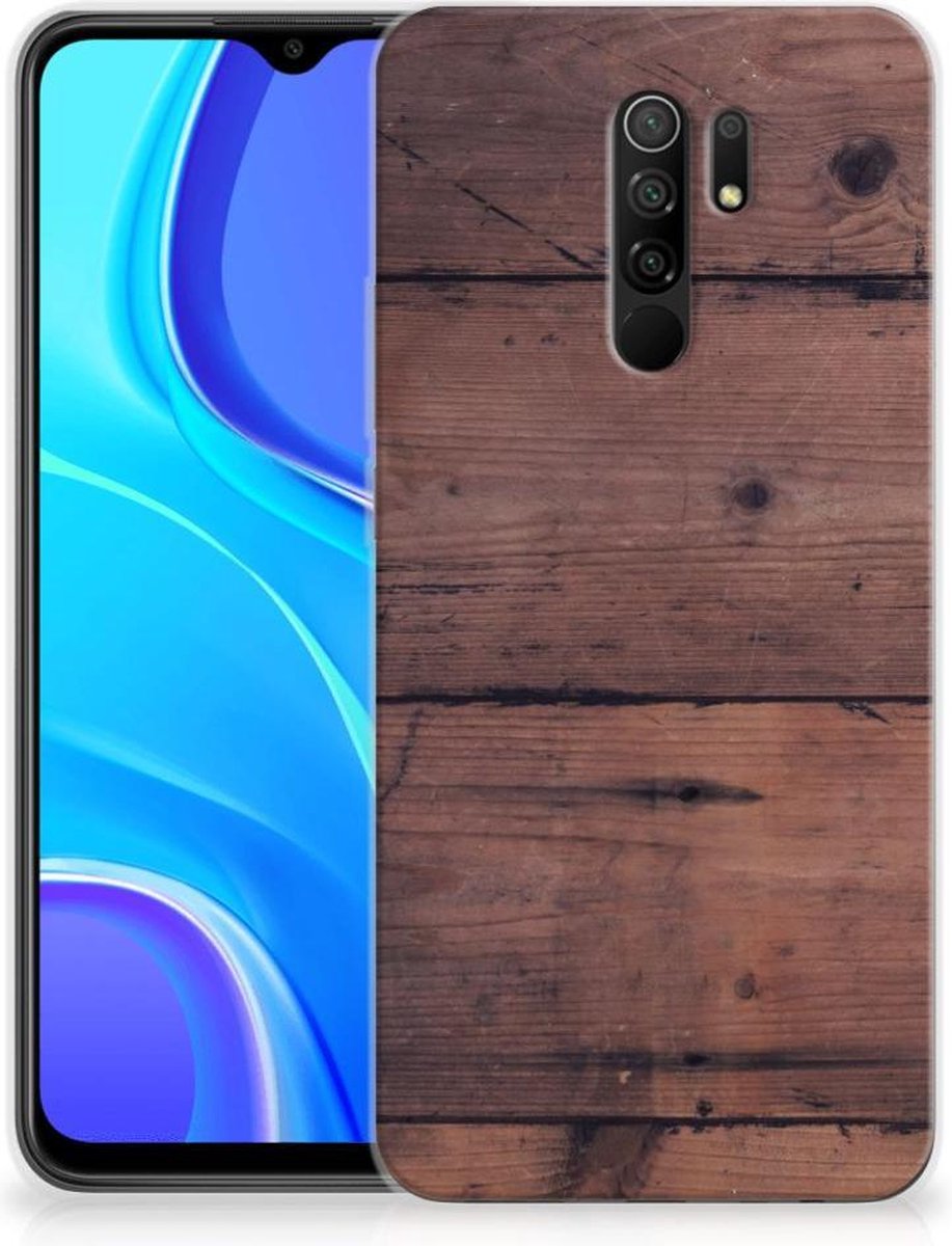 Xiaomi Redmi 9 Bumper Hoesje Old Wood
