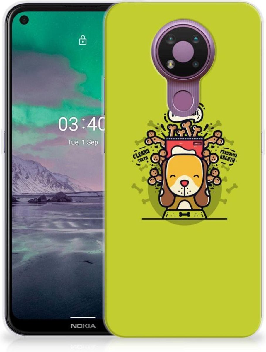 Nokia 3.4 Telefoonhoesje met Naam Doggy Biscuit