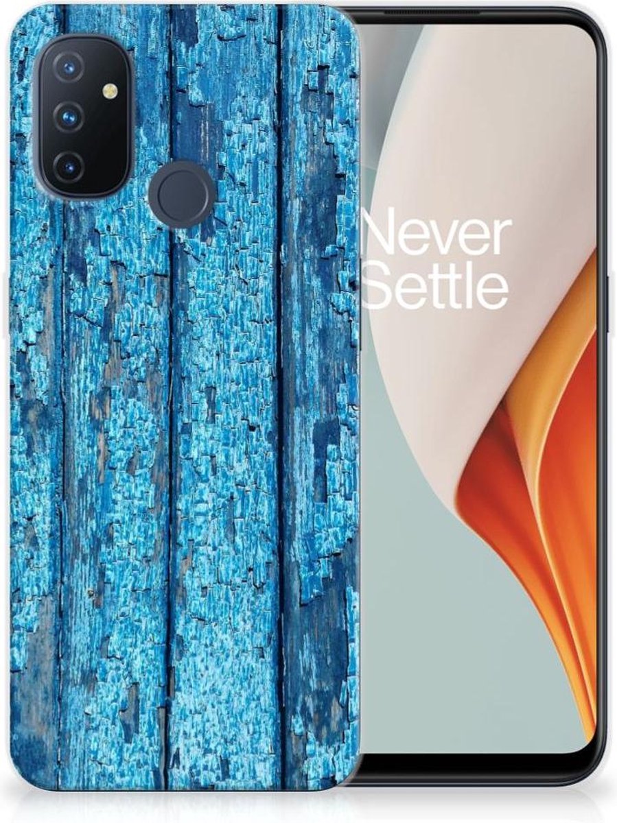 OnePlus Nord N100 Bumper Hoesje Wood Blue