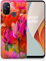 Smartphone hoesje OnePlus Nord N100 Silicone Case Tulips