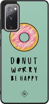 Samsung S20 FE hoesje - Donut worry | Samsung Galaxy S20 case | Hardcase backcover zwart