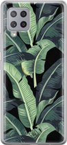 Samsung A42 hoesje siliconen - Palmbladeren Bali | Samsung Galaxy A42 case | groen | TPU backcover transparant