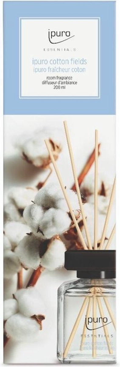 ipuro ESSENTIALS cotton fields diffuseur aromatique Flacon de parfum Verre,  Plastique