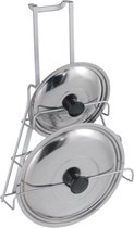 Tomado Metaltex Dekselrek aan keukenkastdeur - Grijs - Ophangen zonder boren