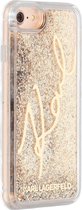 iPhone SE (2020)/8/7/6s/6 Backcase hoesje - Karl Lagerfeld - Glitter Goud - Kunststof