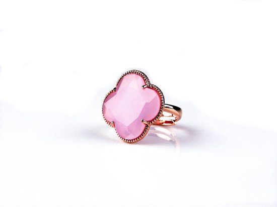 model Fiori ring in zilver roze verguld lichtroze