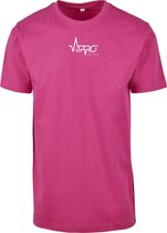 FitProWear Casual T-Shirt Heren Roze - Maat XXL - Shirt - Sportshirt - Casual Shirt - T-Shirt Ronde Hals - T-Shirt Slim Fit - Slim Fit Shirt - T-Shirt korte mouwen