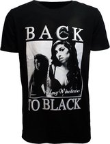 Amy Winehouse Back To Black T-Shirt Zwart - Officiële Merchandise