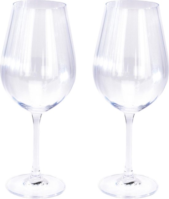 2x Witte wijnglazen 52 cl/520 ml van kristalglas - Kristalglazen - Wijnglas -  Cadeau voor de wijnliefhebber