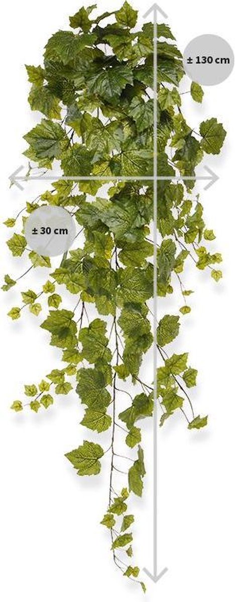 maxifleur Kunstplanten Maxifleur Druivenblad Kunsthangplant - 130 cm - Groen