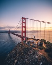 Schilderij Golden Gate bridge 80 x 120 - Pixello - Canvas - Schilderijen op canvas - Unieke canvaskunst designs