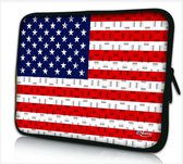 Sleevy 10,1 laptop/tablet hoes USA vlag patroon - tablet sleeve - sleeve - universeel