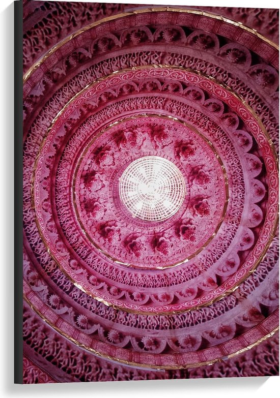Canvas  - Roze Koepel - 60x90cm Foto op Canvas Schilderij (Wanddecoratie op Canvas)