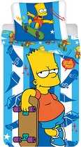 The Simpsons Dekbedovertrek Bart Skater - Eenpersoons - 140  x 200 cm - Katoen