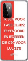 6F hoesje - geschikt voor Samsung Galaxy A72 -  Transparant TPU Case - Feyenoord - Quote #ffffff