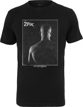 Urban Classics Tupac Heren Tshirt -XS- Tupac Changes Back Zwart