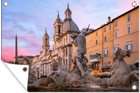 Fontaine de Neptune à Rome 120x80 cm
