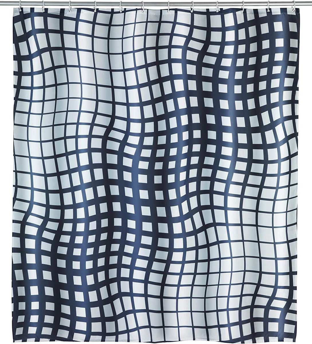 Wenko Douchegordijn Studio 180 X 200 Cm Polyester Zwart/wit