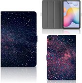 Tablethoesje met Naam Samsung Galaxy Tab S6 Lite | Tab S6 Lite 2022 Tablet Hoes met Magneetsluiting Ontwerpen Stars