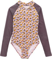 Snapper Rock - UV-zwempak voor meisjes - Longsleeve - Leopard Love - Roze - maat 170-176cm