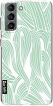 Casetastic Samsung Galaxy S21 4G/5G Hoesje - Softcover Hoesje met Design - Seam Foam Organic Print Print