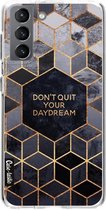 Casetastic Samsung Galaxy S21 4G/5G Hoesje - Softcover Hoesje met Design - don't quit your daydream Print