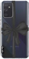 Casetastic Samsung Galaxy A72 (2021) 5G / Galaxy A72 (2021) 4G Hoesje - Softcover Hoesje met Design - Black Ribbon Print