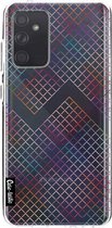 Casetastic Samsung Galaxy A72 (2021) 5G / Galaxy A72 (2021) 4G Hoesje - Softcover Hoesje met Design - Rainbow Squares Print