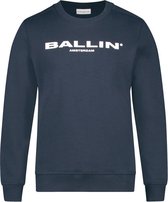 Ballin Amsterdam - Jongens Regular Fit Original Sweater - Blauw - Maat 116