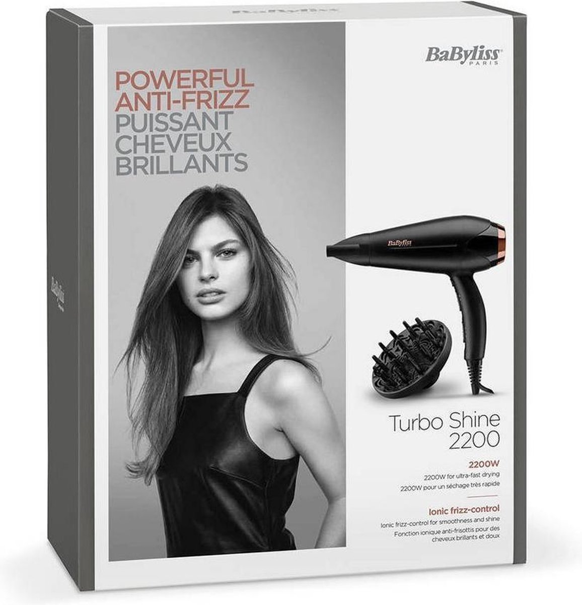 BaByliss Turbo Smooth 2200 Fohn D570DE - Ionische Anti-Pluis - Föhn met diffuser (15mm) - 2200 Watt - Haardroger - Coolshot thumbnail 7