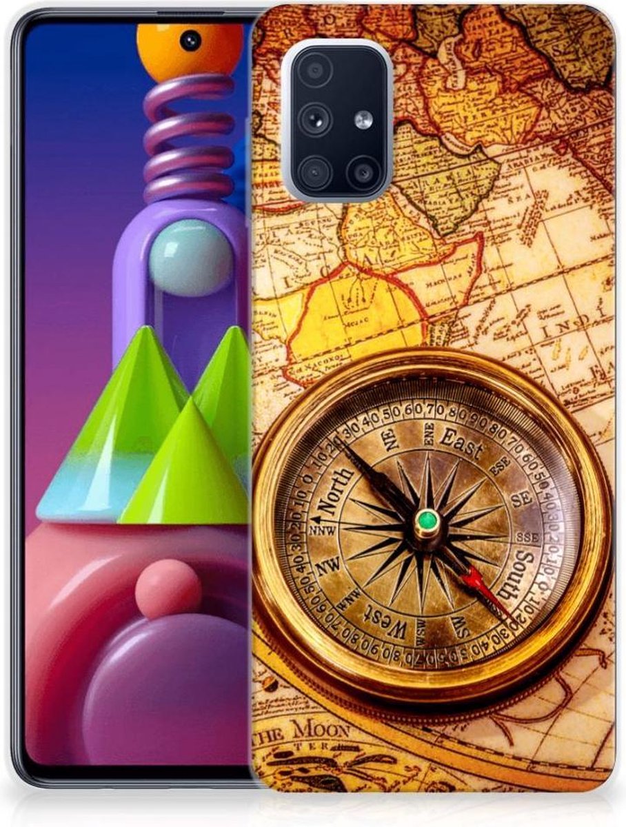 Back Cover voor Samsung Galaxy M51 Siliconen Back Cover Kompas