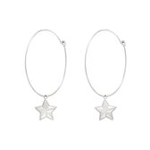 Oorbellen ster-  put a star in my hand | Zilver