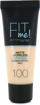 Maybelline Fit Me Matte + Poreless Foundation - 100 Warm Ivory