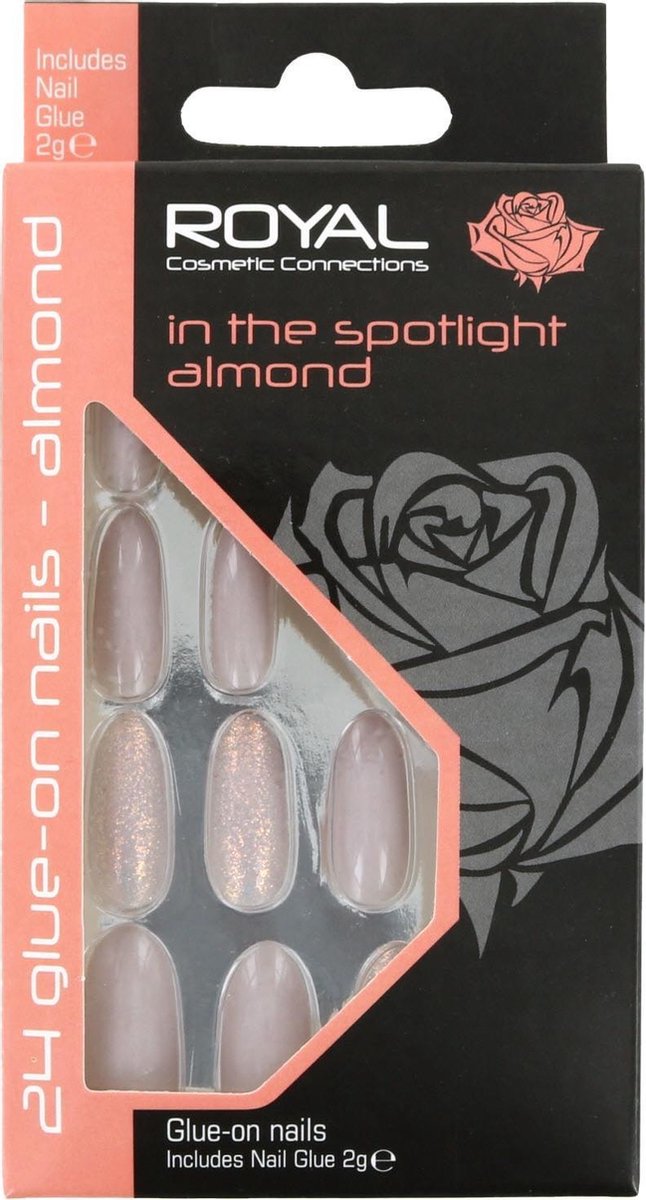 Goedkoopste Royal 24 Glue-On Nail Tips - In The Spotlight Almond (met nagellijm
