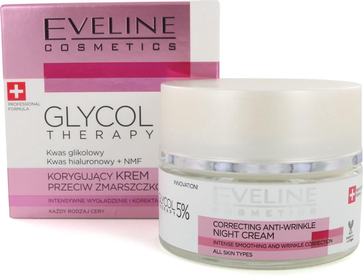 Eveline Cosmetics Glycol Therapy 5% Correcting Anti-wrinkle Cream 50ml.