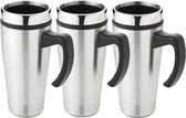 4x stuks thermo warmhoud koffie bekers 0,5 liter