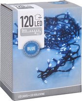 Kerstverlichting-feestverlichting - lichtsnoeren 120 blauwe leds - 900 cm