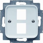 Busch-Jaeger Busch-duro 2000 SI centraalplaat voor 2 Modular Jack connectors met draagring, crèmewit