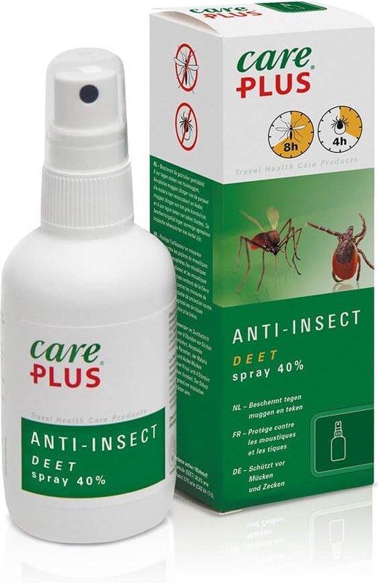 Amuseren Gelach Depressie Care Plus Anti-Insect Deet 40% Spray - 60ml- beschermt tegen muggen en  teken- | bol.com