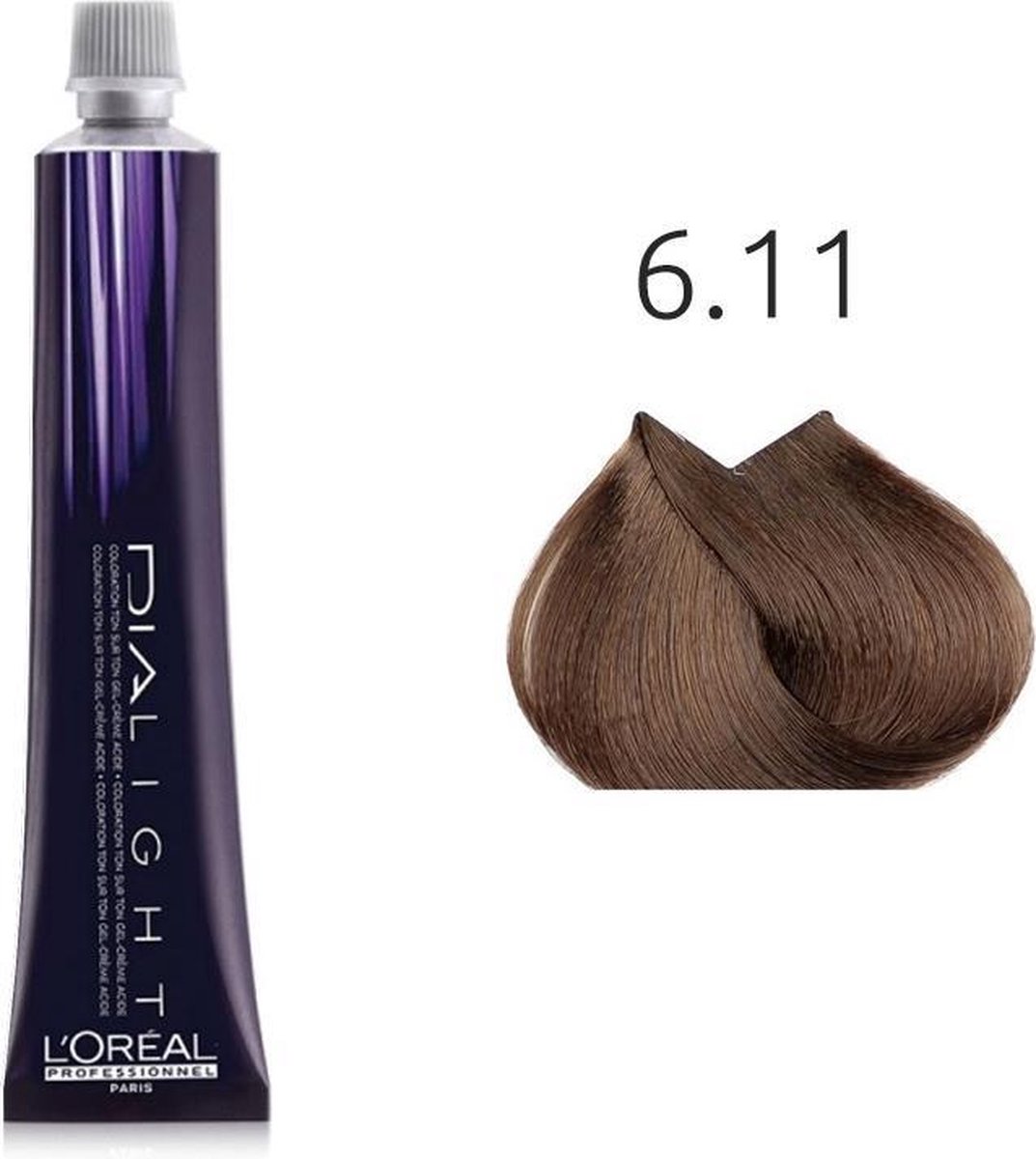 L'Oréal Haarverf Professionnel Dialight Coloration Ton Sur Ton Gel-Crème  Acide 6.11... | bol.com