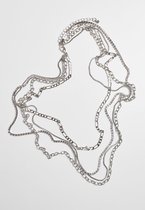 Urban Classics - Valeria Layering Necklace silver one size Ketting - Zilverkleurig