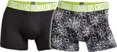 Cristiano Ronaldo 7 Trunk Microfiber  2-Pack Main Fashion Men Black/White/Green - Maat L