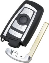 Autosleutel smart key 4 knoppen CAS4-YGOHUF5662 sleutelbehuizing geschikt voor Bmw sleutel z4 / 1 / 3 / 4 / 5 / 6 / 7 series / bmw sleutel behuizing + gevlochten bruin PU-lederen s