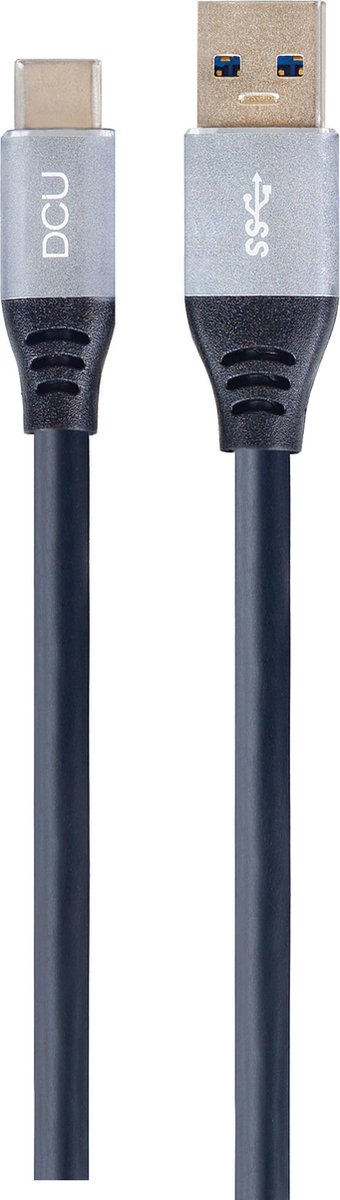 USB A to USB C Cable DCU Black (1,5M)