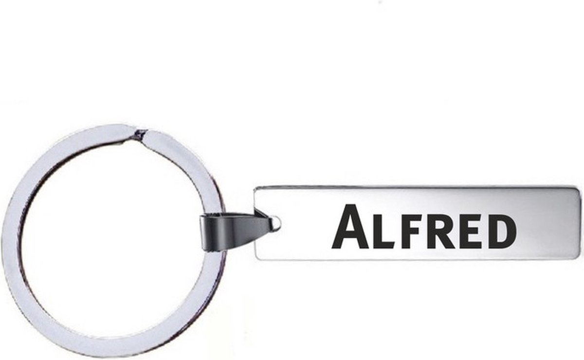 Sleutelhanger Met Naam - Alfred - RVS