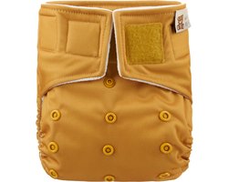 All In One wasbare luier - Ocher | One Size - 4kg t/m 15kg | Klittenband sluiting | Duurzaam