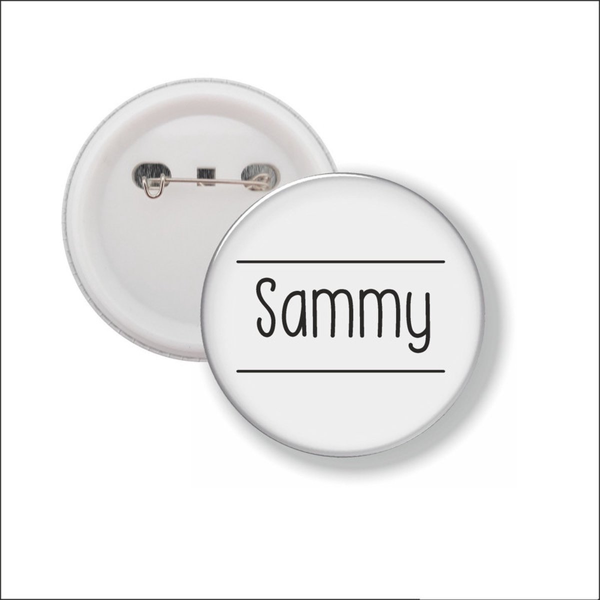 Button Met Speld 58 MM - Sammy